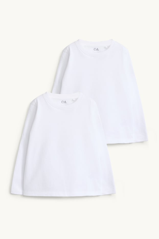 Copii - Băieți - Multipack 2 buc. - tricou cu mânecă lungă - alb