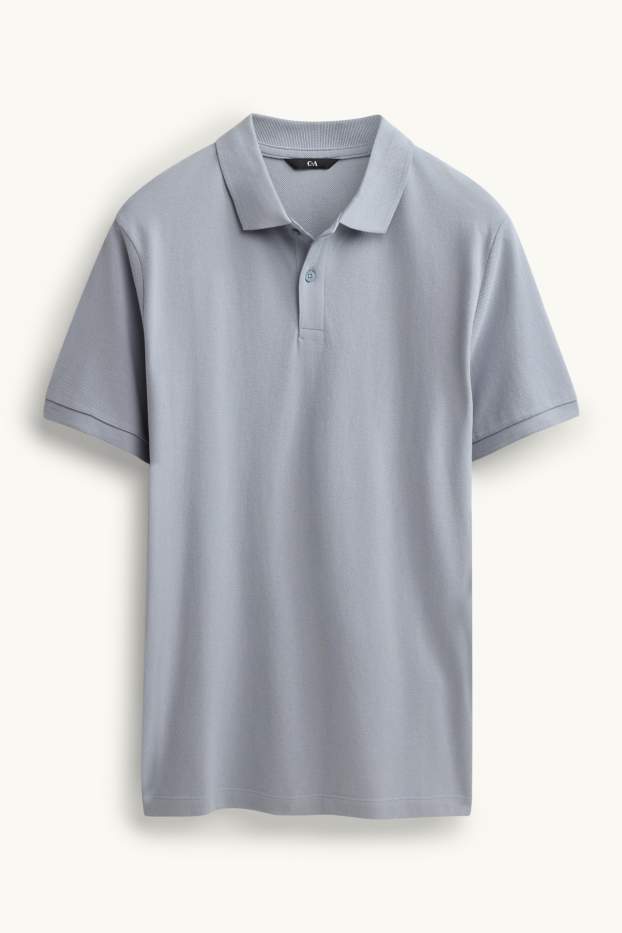 Men - Polo shirt - regular fit - gray