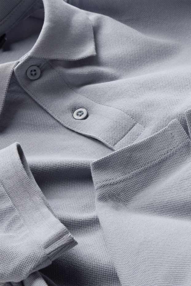 Men - Polo shirt - regular fit - gray