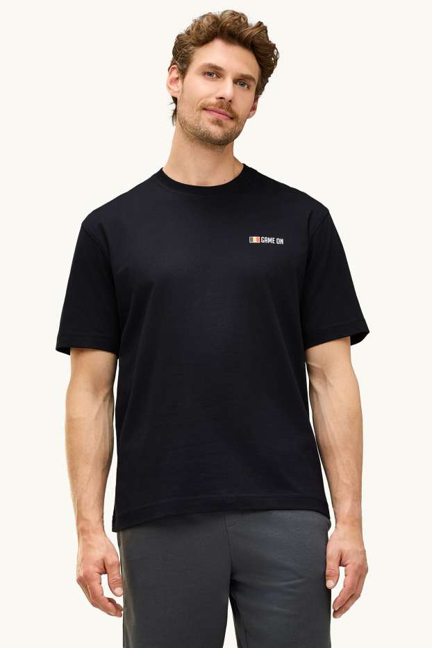 Herren - T-Shirt - Belgien - Relaxed Fit - schwarz