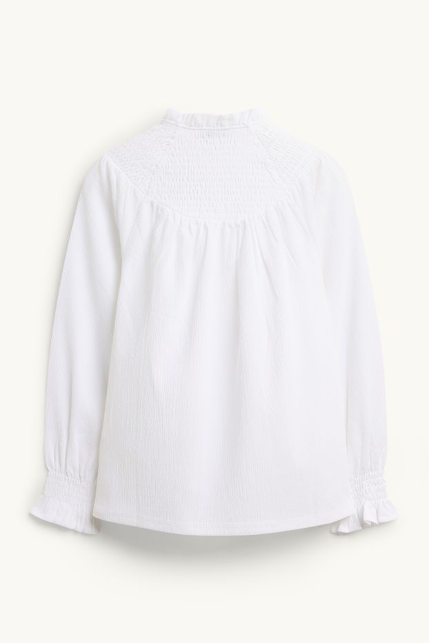 Kinder Mädchen - Musselin-Bluse - weiß