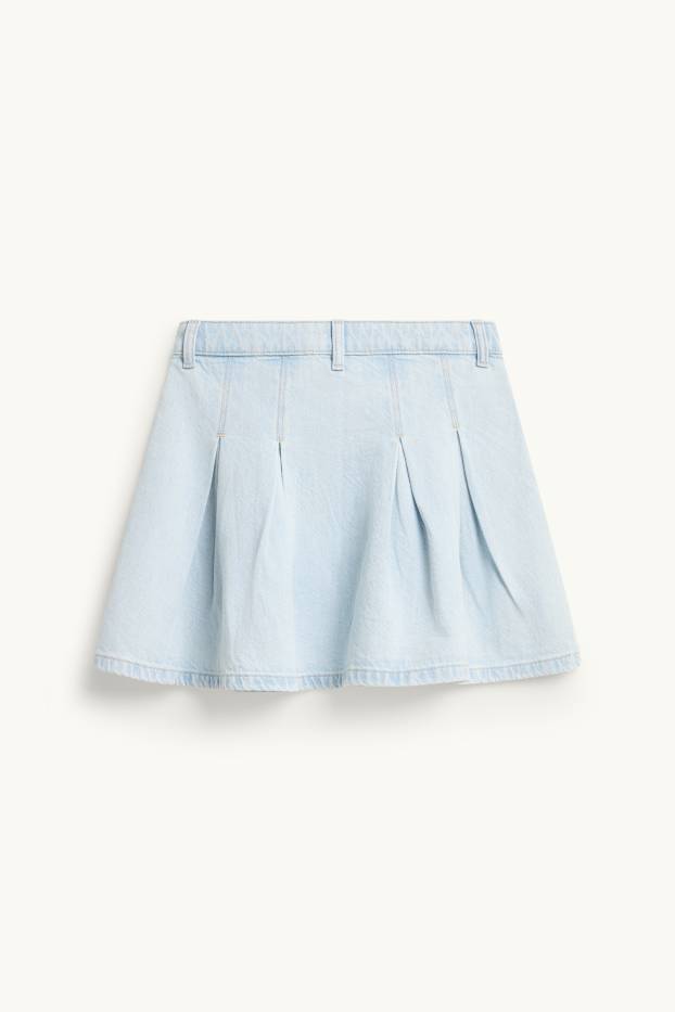Children Girls - Denim skirt - denim-light blue