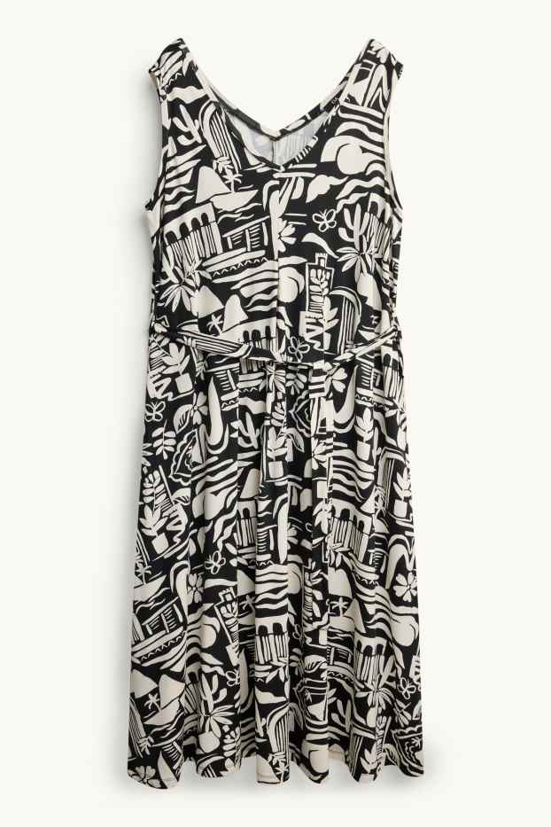 Dames - Jurk - zwart / wit