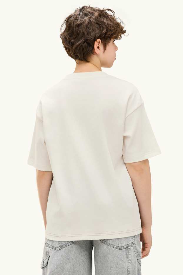Enfants garçons - Skate - T-shirt - blanc / beige