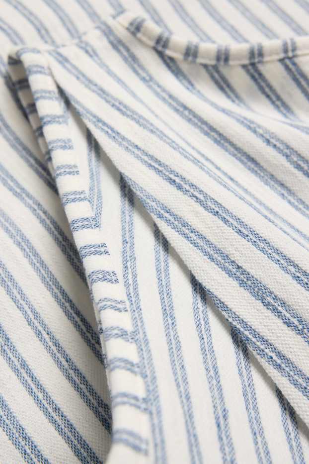 Dames - Topje - wit / blauw