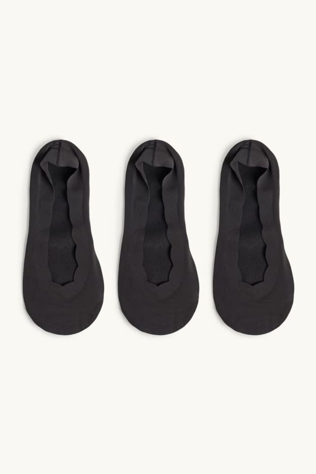 Femmes - Lot de 3 paires - chaussinettes - noir