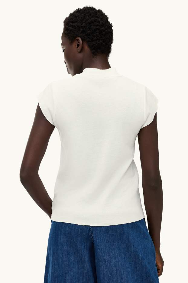 Femmes - T-shirt - slim fit - blanc