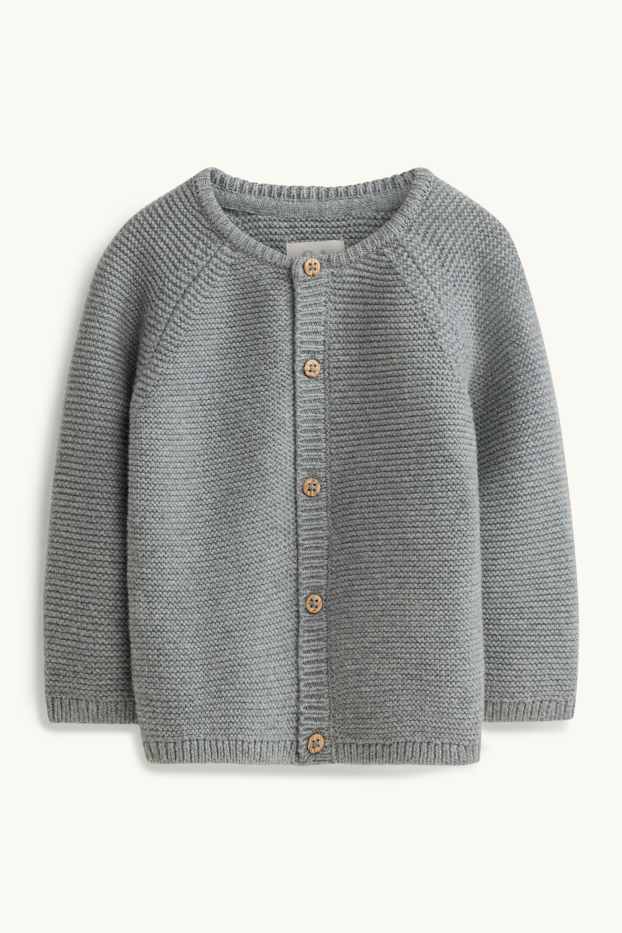 Unisex - Newborn cardigan - gray