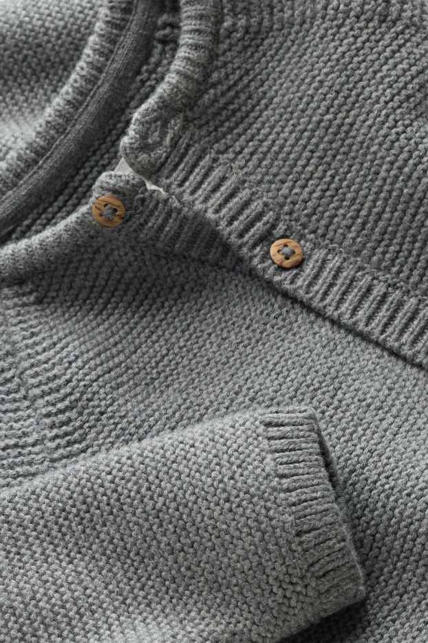 Unisex - Newborn cardigan - gray