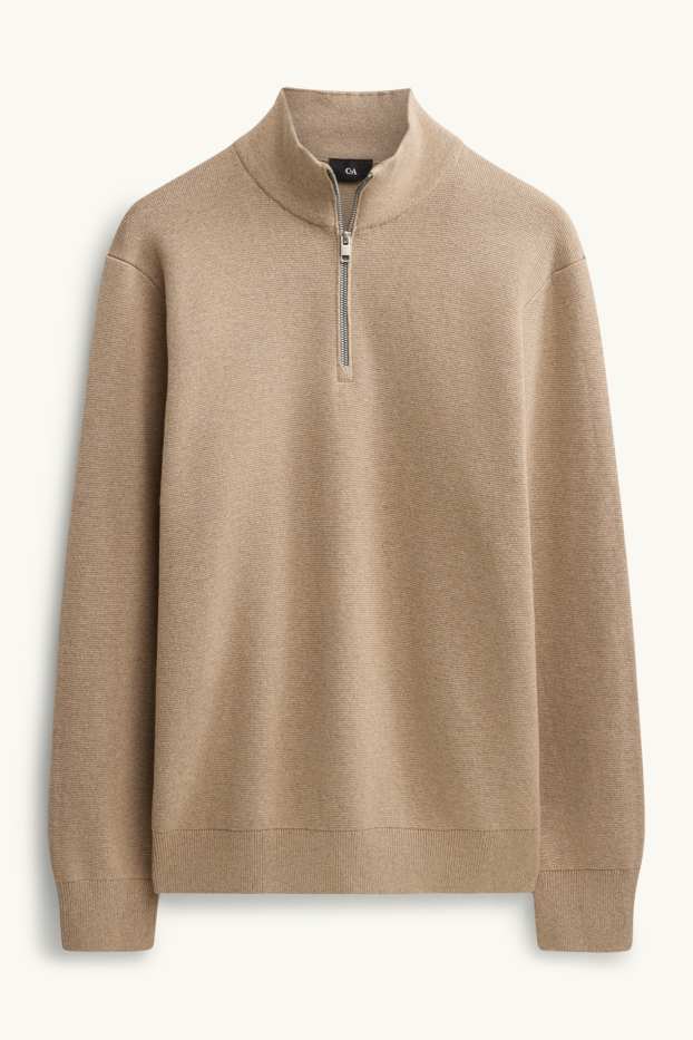 Uomo - Maglione - marrone chiaro