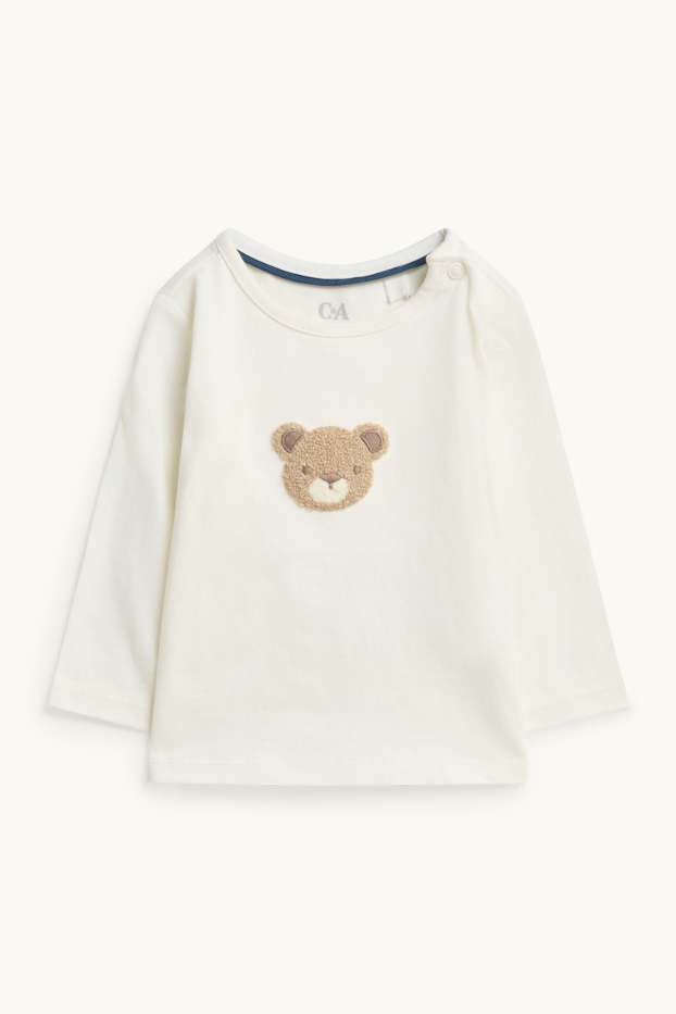 Baby Buben - Teddybär - Baby-Outfit - 3 teilig - blau / beige
