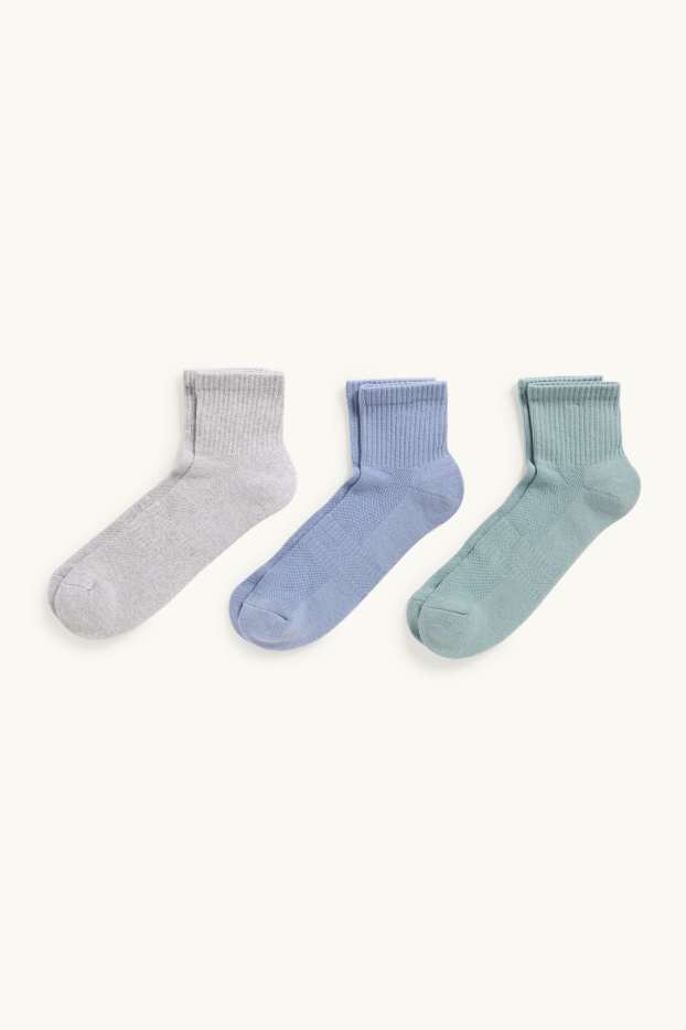 Damen - Multipack 3er - Socken - hellgrau
