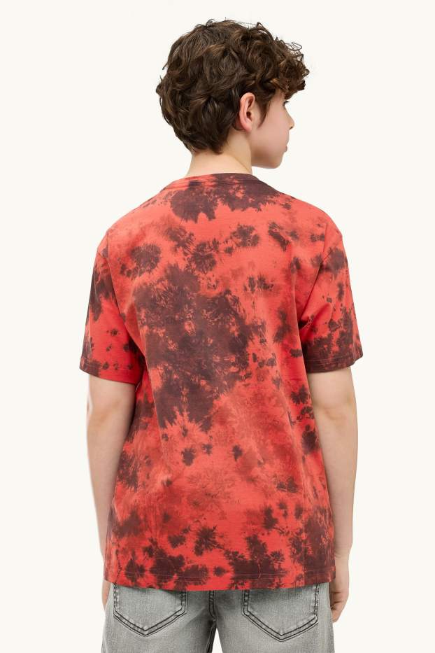 Copii - Băieți - Tricou cu mânecă scurtă - cu model - negru / roșu