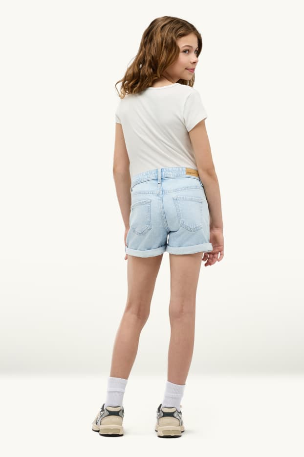 Kinder Mädchen - Jeans-Shorts - helljeansblau