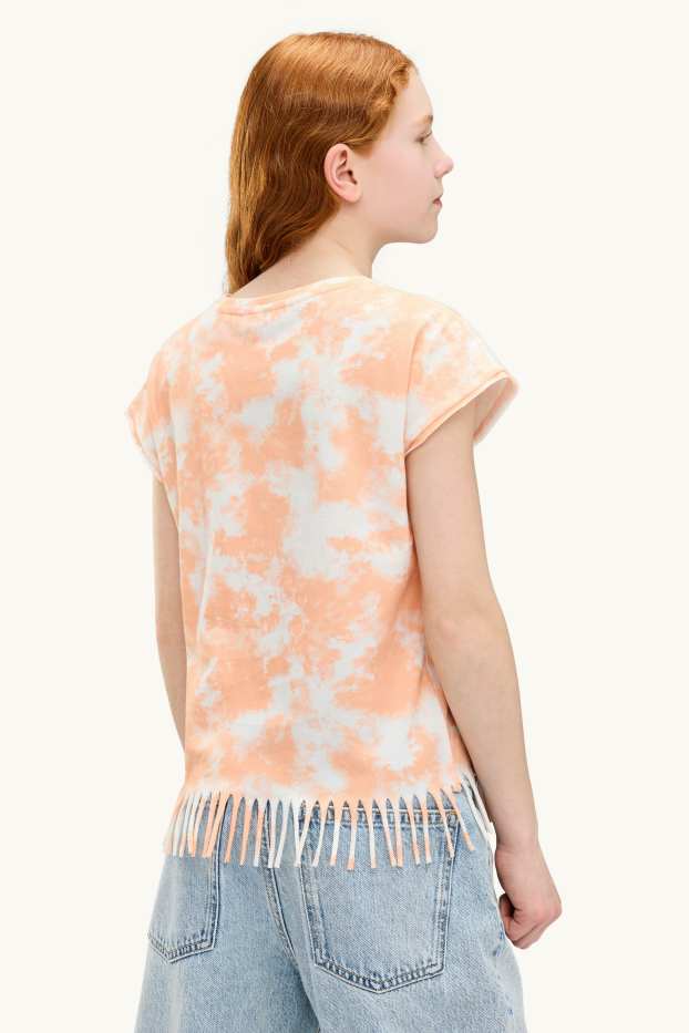 Enfants filles - CapyFun - T-shirt - à motif - blanc / orange