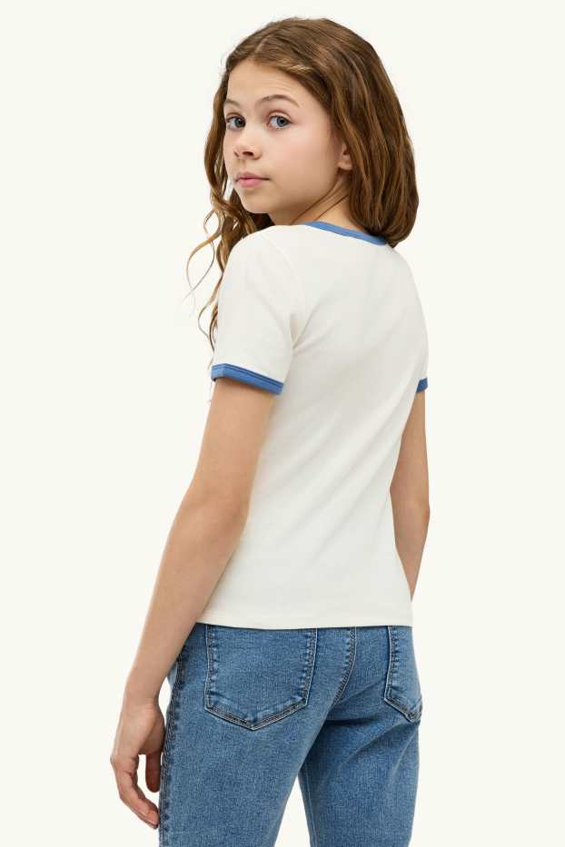 Kinder Mädchen - Palm Springs - Kurzarmshirt - weiß