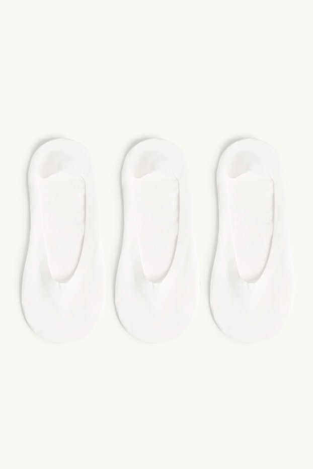 Femmes - Lot de 3 paires - chaussinettes - blanc