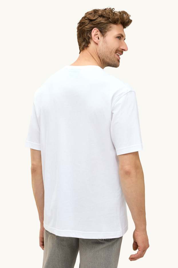 Herren - T-Shirt - Relaxed Fit - weiß