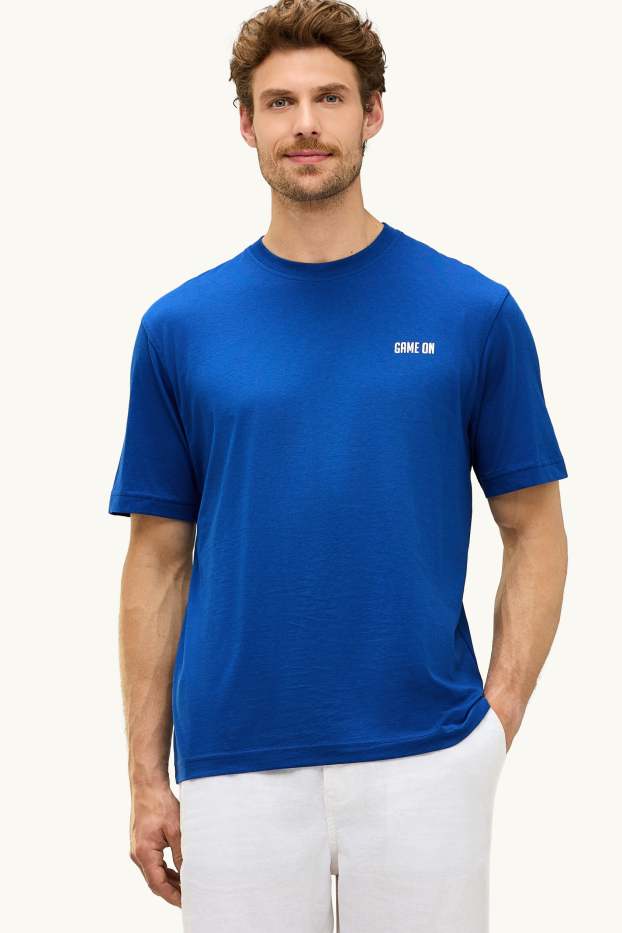 Herren - T-Shirt - Frankreich - Relaxed Fit - blau