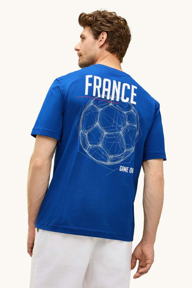 Herren - T-Shirt - Frankreich - Relaxed Fit - blau