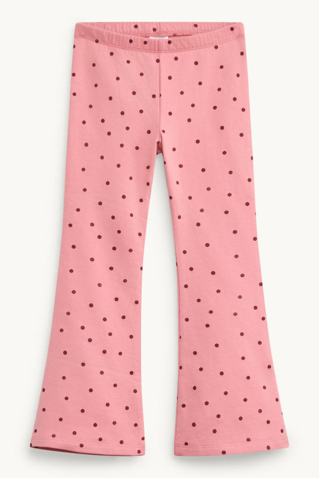 Nena - Llaç - conjunt - dessuadora i leggings acampanats - 2 peces - rosa/vermell