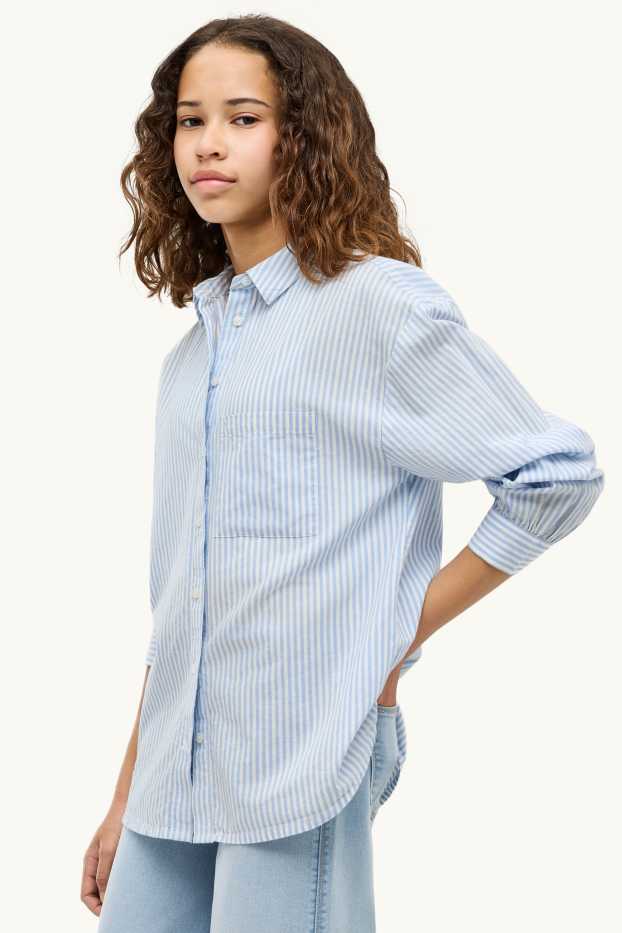 Kinder Mädchen - Set - Bluse und Top - 2 teilig - blau