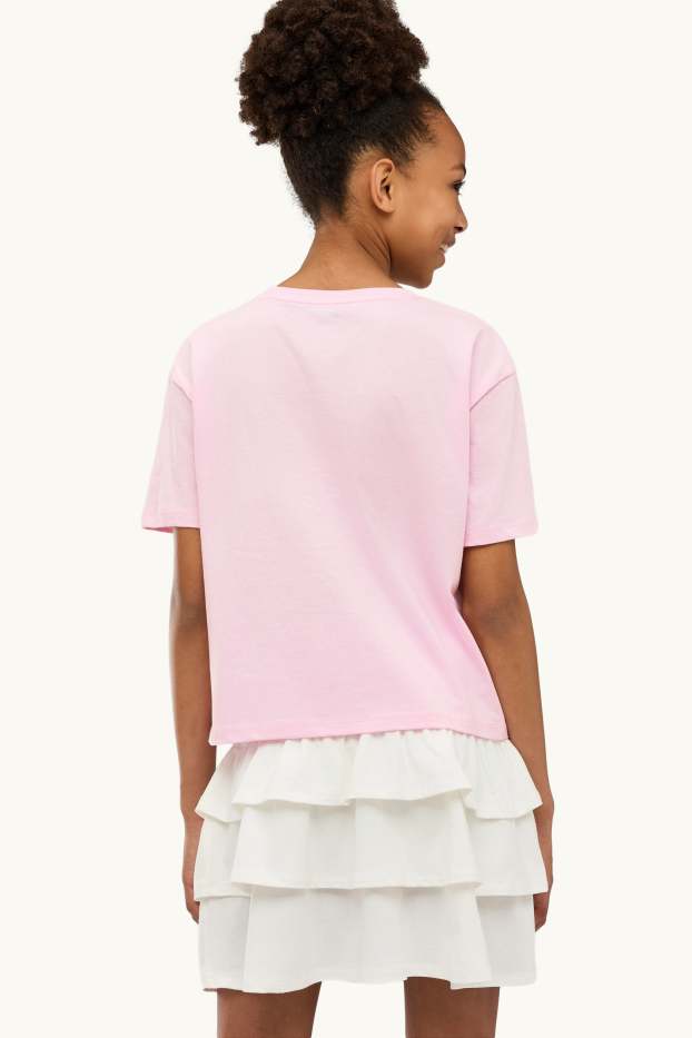 Nena - Paquet de 2 - Hawaii - samarreta de mànigues curtes - de ratlles - rosa/beix
