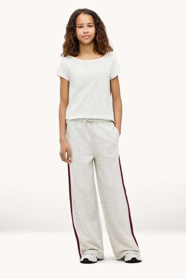 Enfants filles - Pantalon de jogging - gris clair