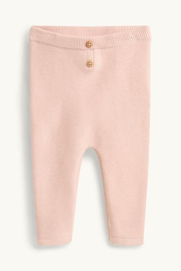 Baby Mädchen - Blümchen - Baby-Outfit - 2 teilig - weiß / rosa