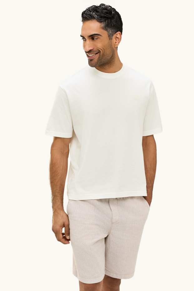 Herren - T-Shirt - Relaxed Fit - weiß