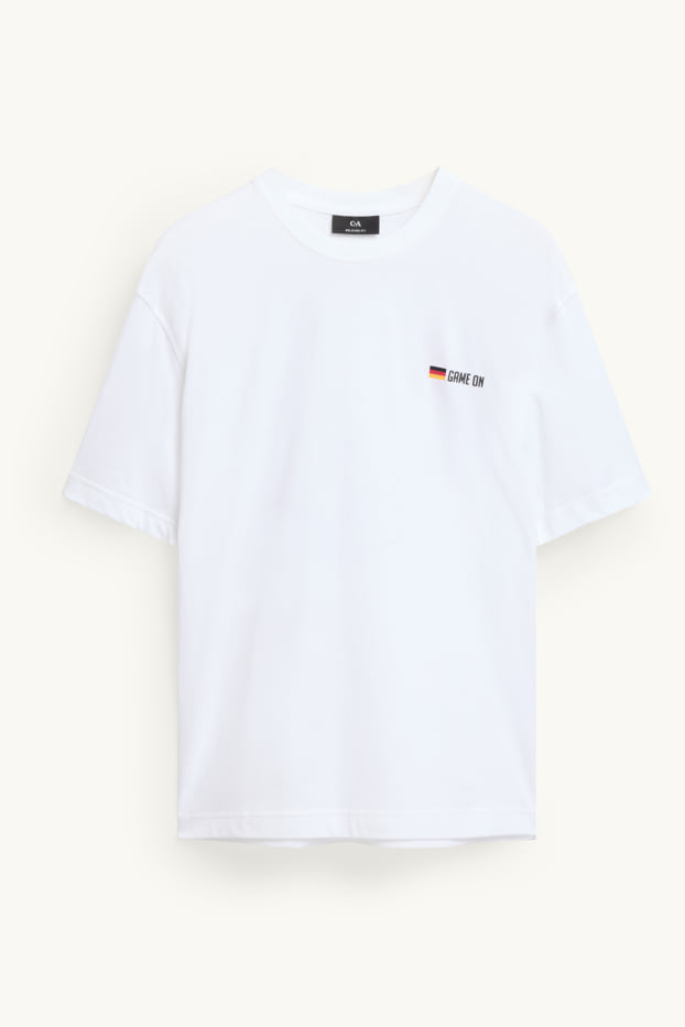 Herren - T-Shirt - Deutschland - Relaxed Fit - weiss