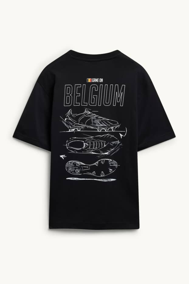 Herren - T-Shirt - Belgien - Relaxed Fit - schwarz