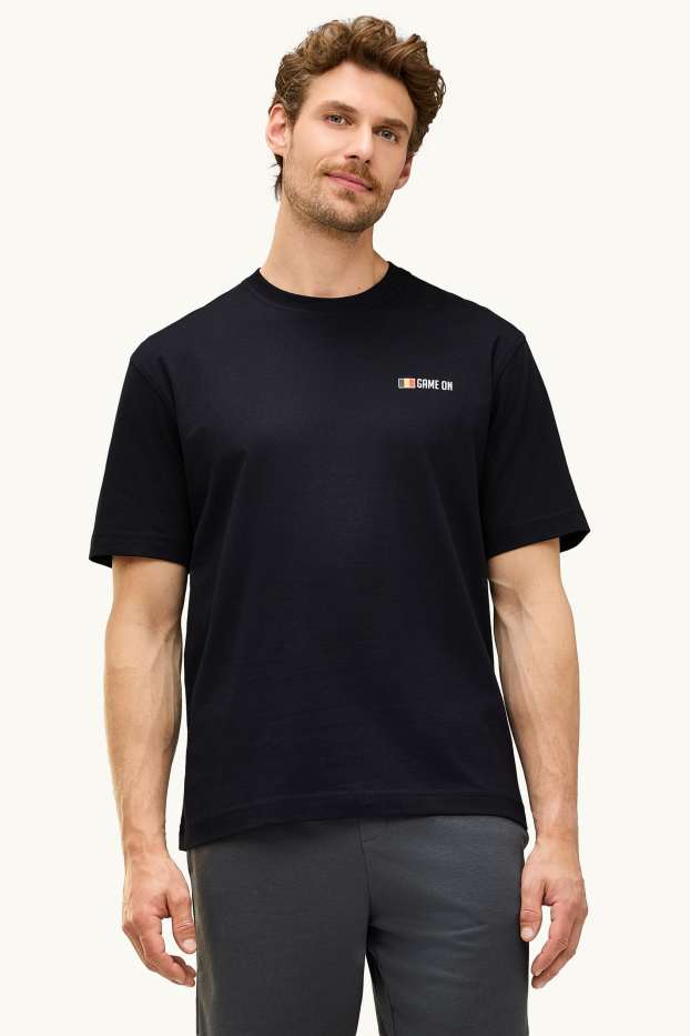 Herren - T-Shirt - Belgien - Relaxed Fit - schwarz
