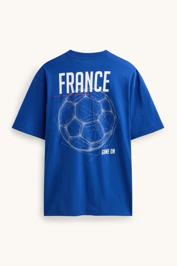 Herren - T-Shirt - Frankreich - Relaxed Fit - blau