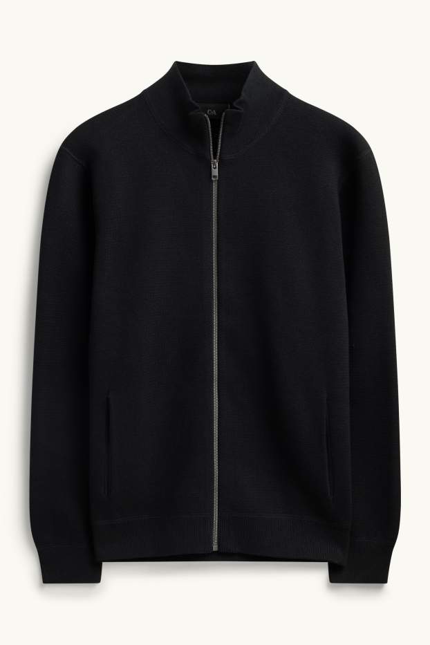 Herren - Strickjacke - schwarz