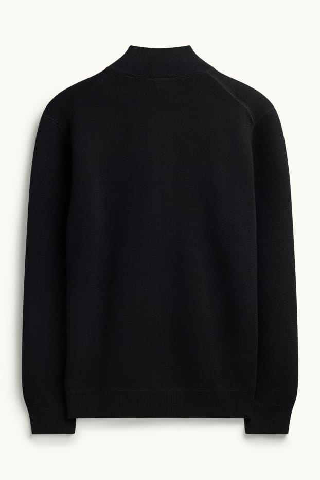 Herren - Strickjacke - schwarz