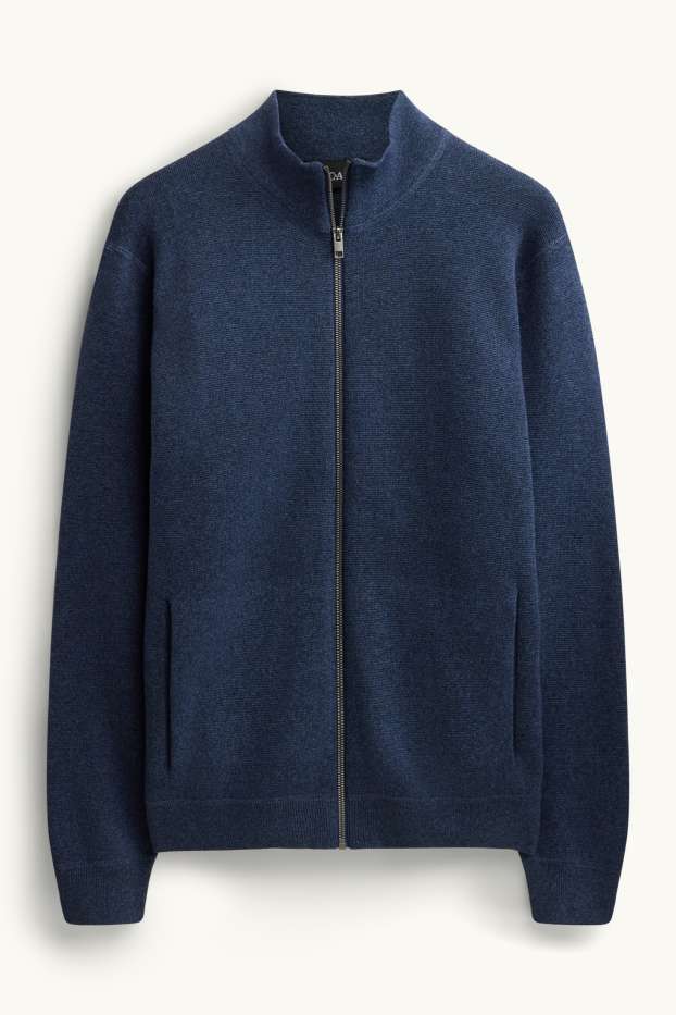 Men - Cardigan - dark blue