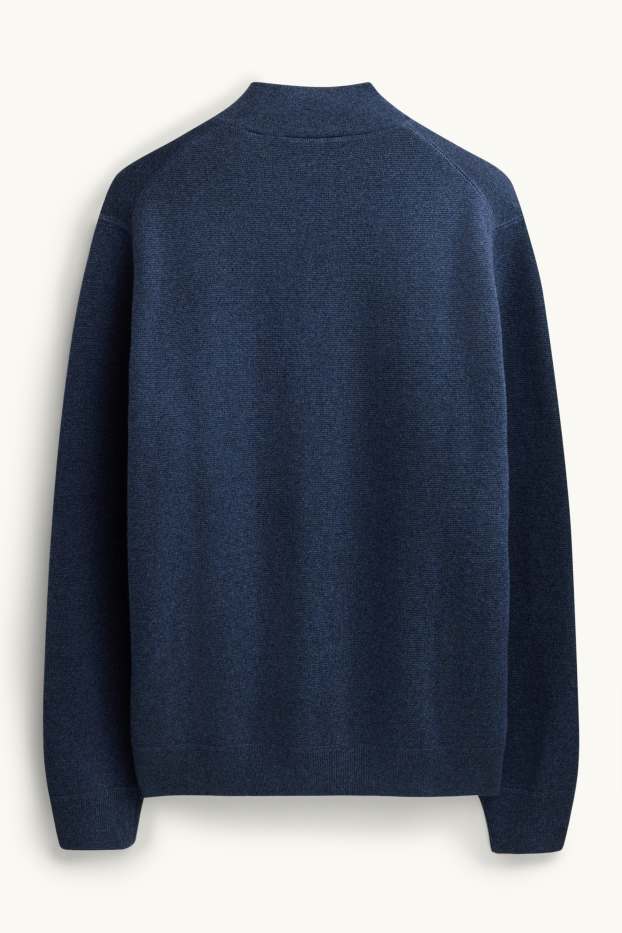 Men - Cardigan - dark blue