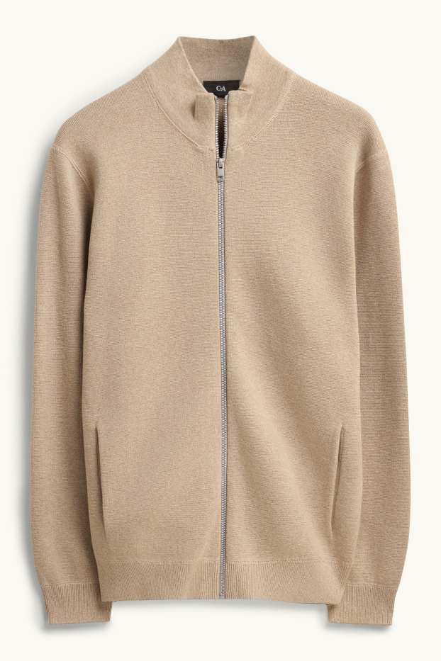 Hommes - Gilet en maille - beige