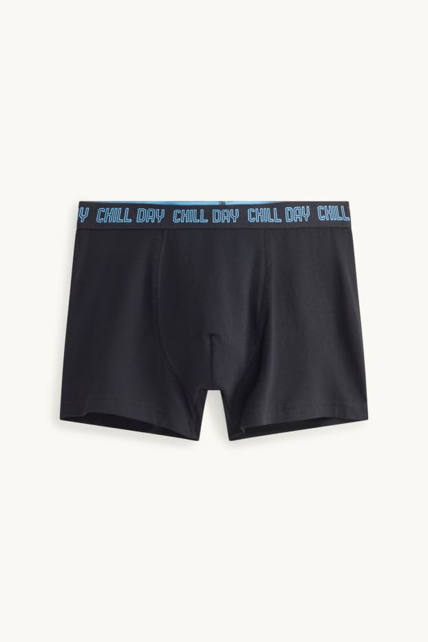 Enfants garçons - Lot de 3 - caleçons - noir