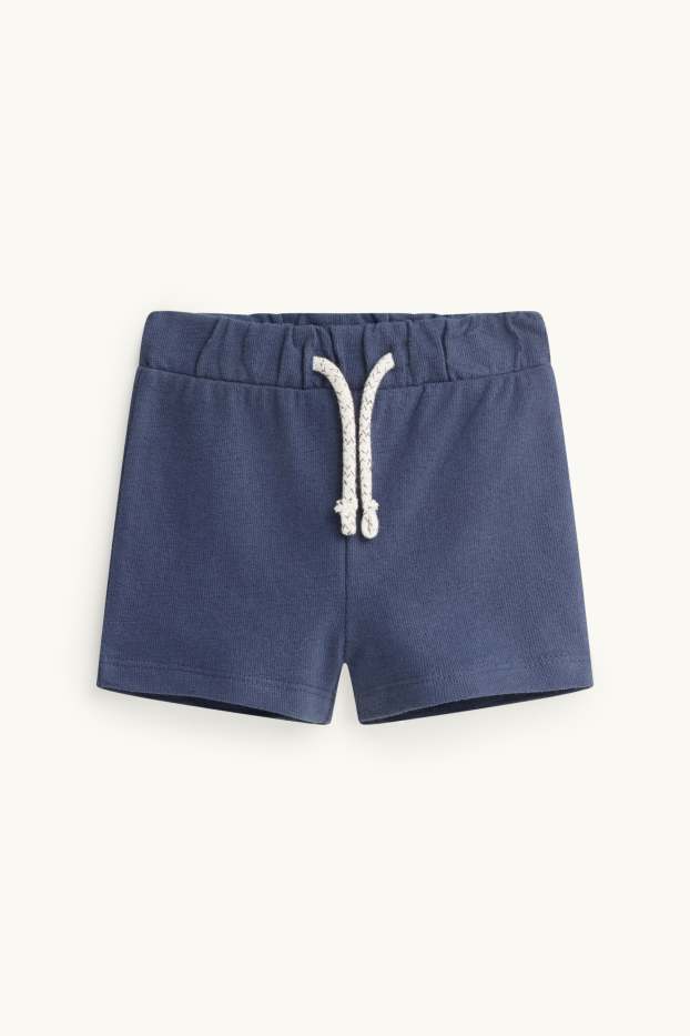 Baby: jongens - Vliegtuig en boot - babyoutfit - 2-delig - wit / blauw
