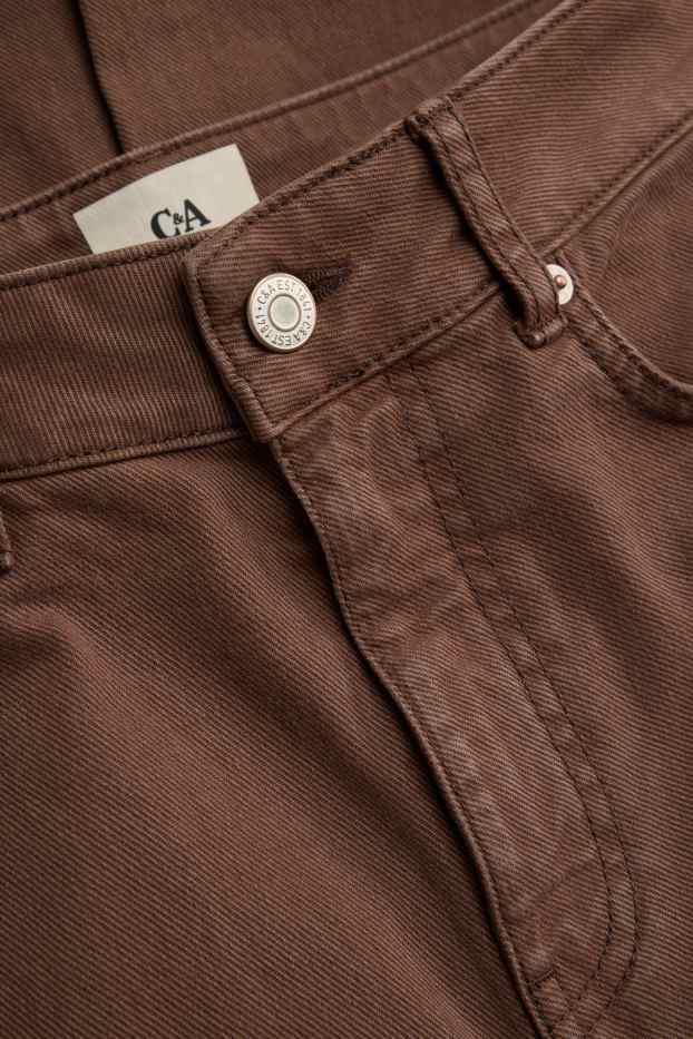 Damen - Barrel Jeans - High Waist - jeansbraun