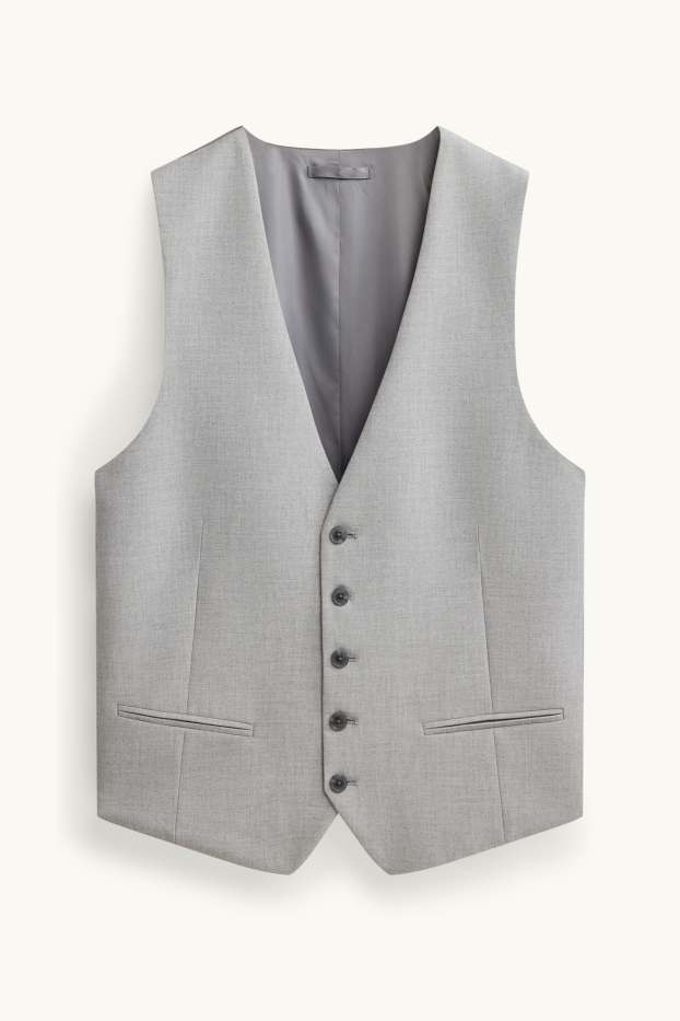 Hommes - Gilet de costume - regular fit - Flex - 4 Way Stretch - gris