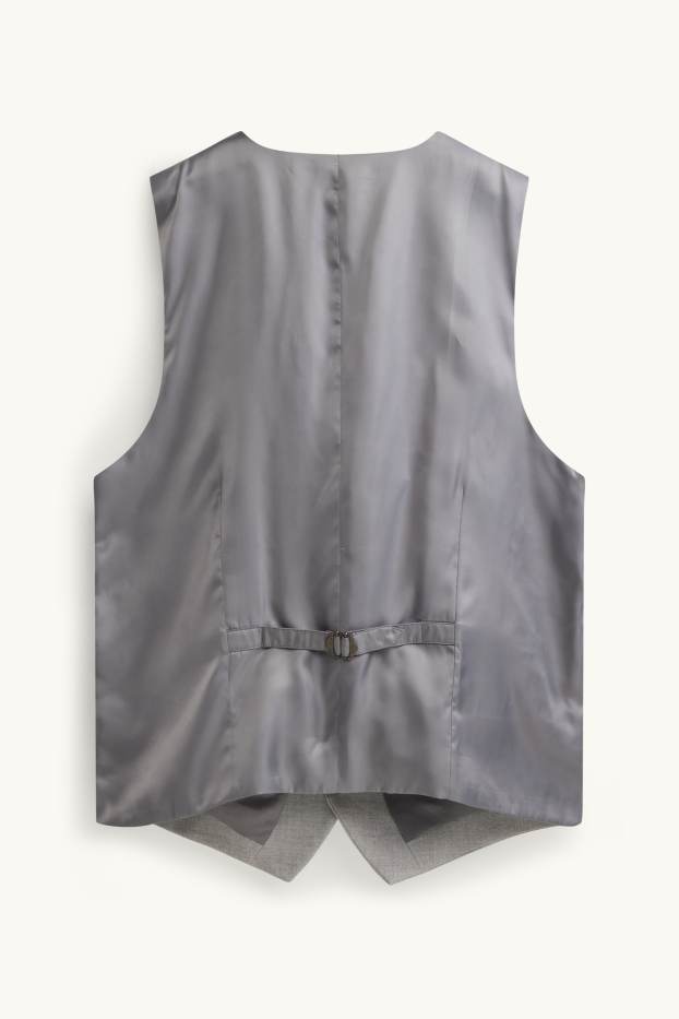 Hommes - Gilet de costume - regular fit - Flex - 4 Way Stretch - gris