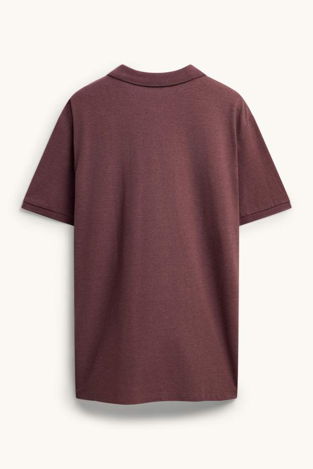Heren - Poloshirt - regular fit - donkerrood