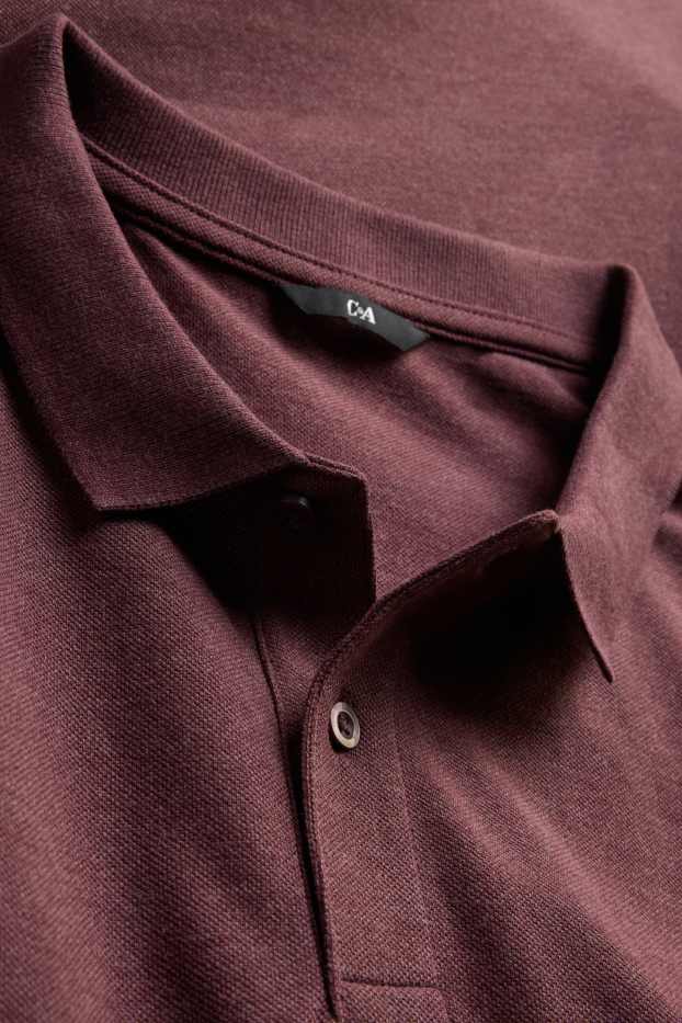 Heren - Poloshirt - regular fit - donkerrood