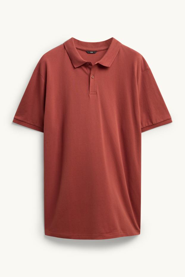 Herren - Poloshirt - Regular Fit - rostbraun