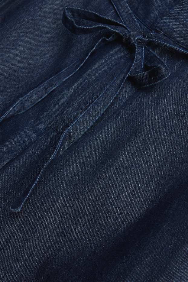 Femmes - Wide leg jean - mid waist - jean bleu foncé