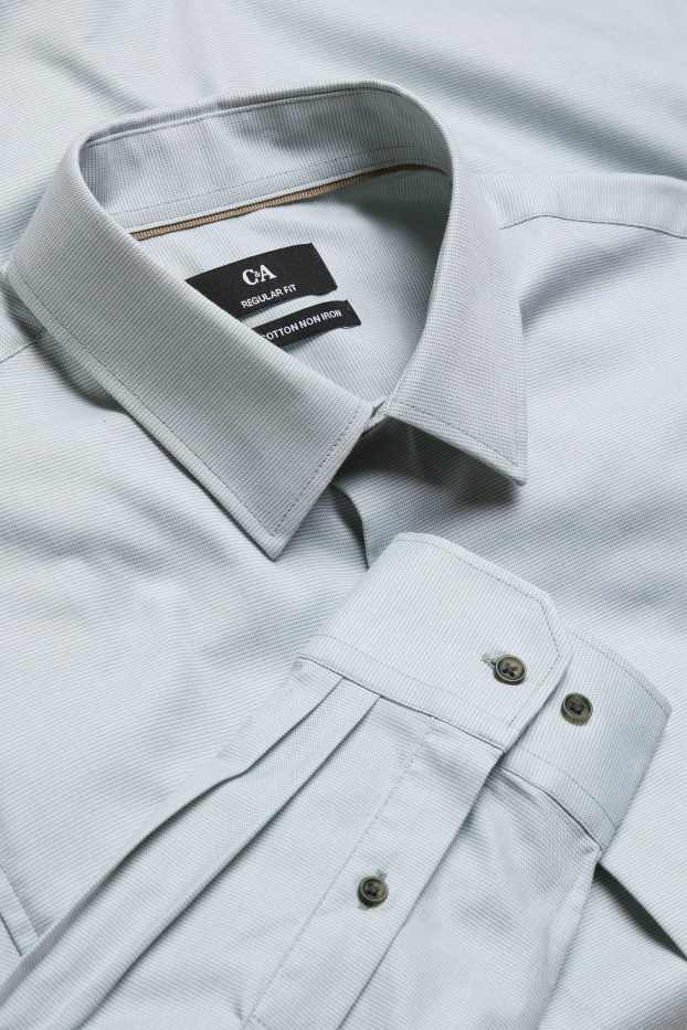 Men - Business shirt - regular fit - kent collar - easy-iron - green