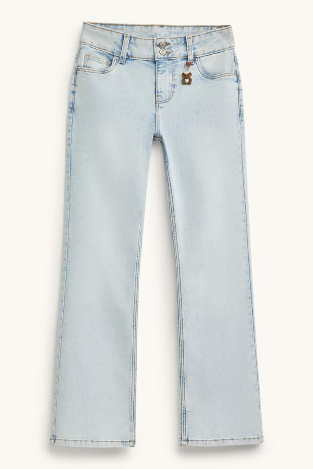 Nena - Osset de peluix - bootcut jeans - LYCRA® - texà blau